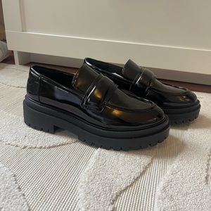 Chunky platform Black loafers size 8 women’s